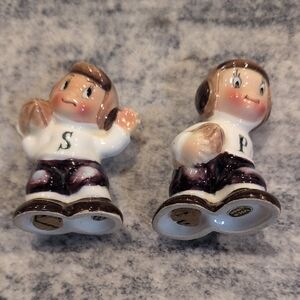 Vintage Football Player Salt and Pepper Shakers